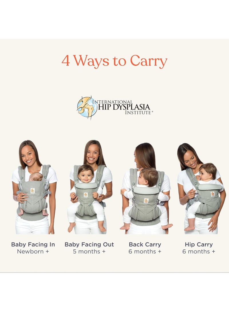 INFLUX Omni 360 All-Position Baby Carrier for Newborn to Toddler with Lumbar Support (7-45 Pounds), Pure Black, 1 Count (Pack of 1) - Image 2