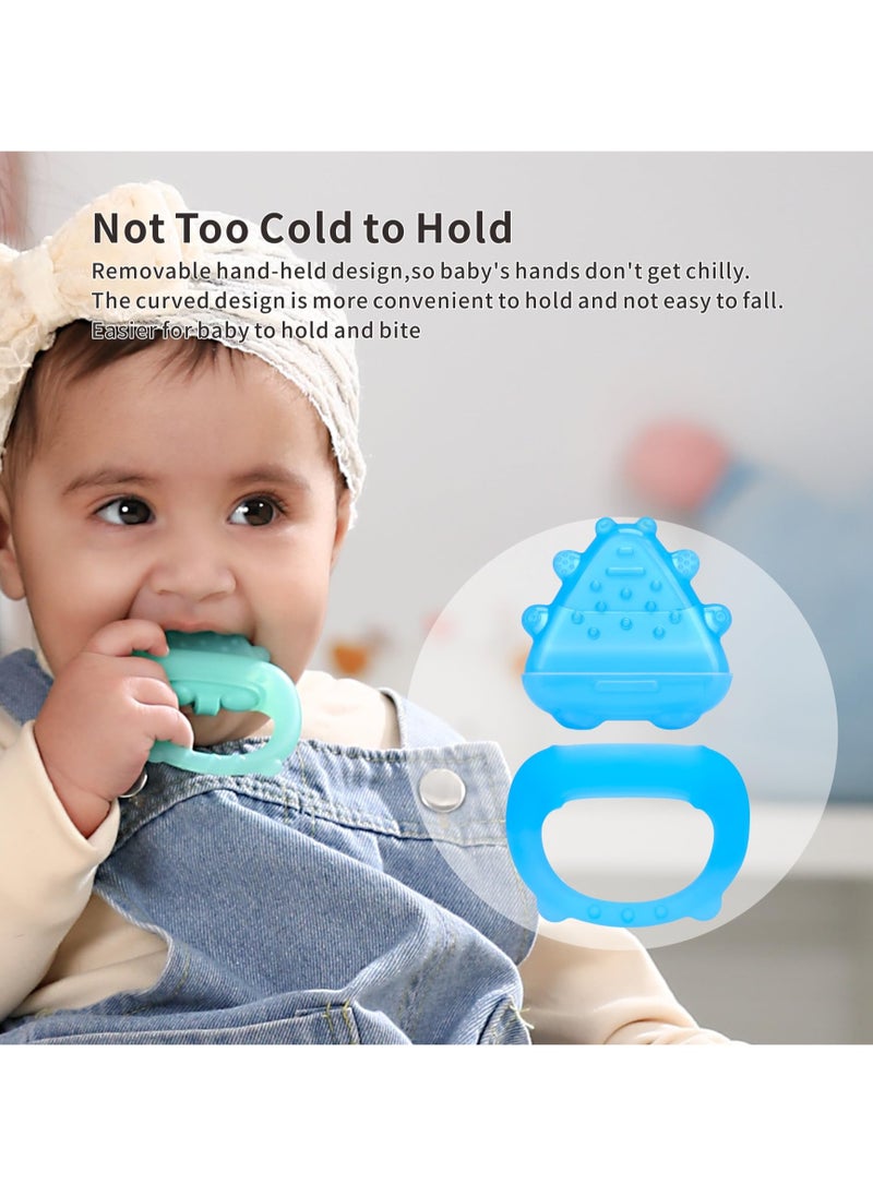 LCAREMOM - 1 PCS Baby Teething Toy, Soft Baby Chew Toy, Water Injected Teethers, Silicone Cold Teether, Chill Teether for Teething Relief 3M+, Safe and Easy to Grip (Blue) - Image 1