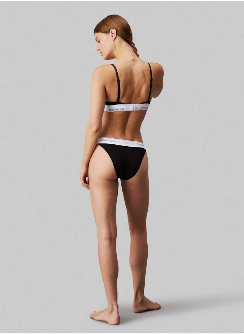 CALVIN KLEIN Women's Triangle Bra - Modern Cotton - Cotton Blend, Black  - Image 3