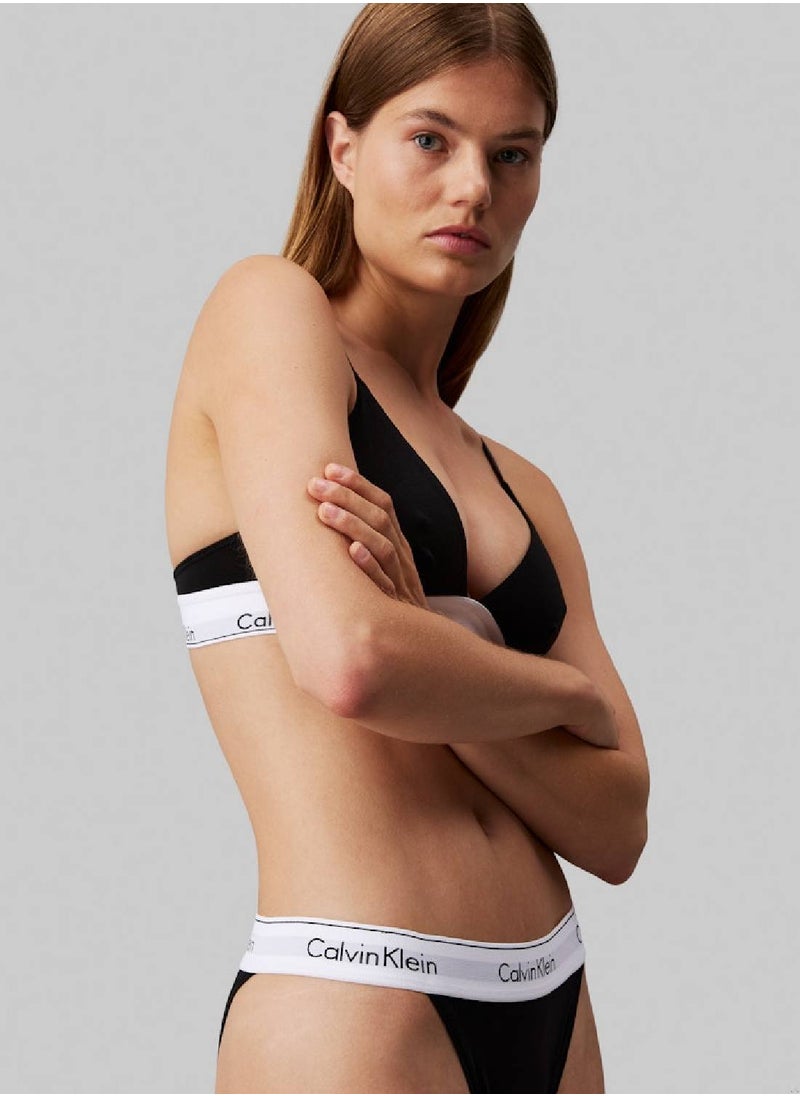 CALVIN KLEIN Women's Triangle Bra - Modern Cotton - Cotton Blend, Black  - Image 5