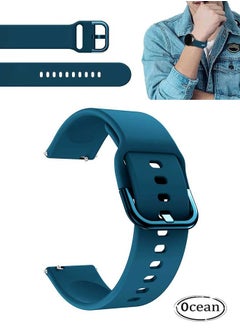 Silicone Sport Strap for Samsung Galaxy Active 2, 22 mm Watch Bands Compatible for Samsung Galaxy Watch Active 2, Dark Blue
