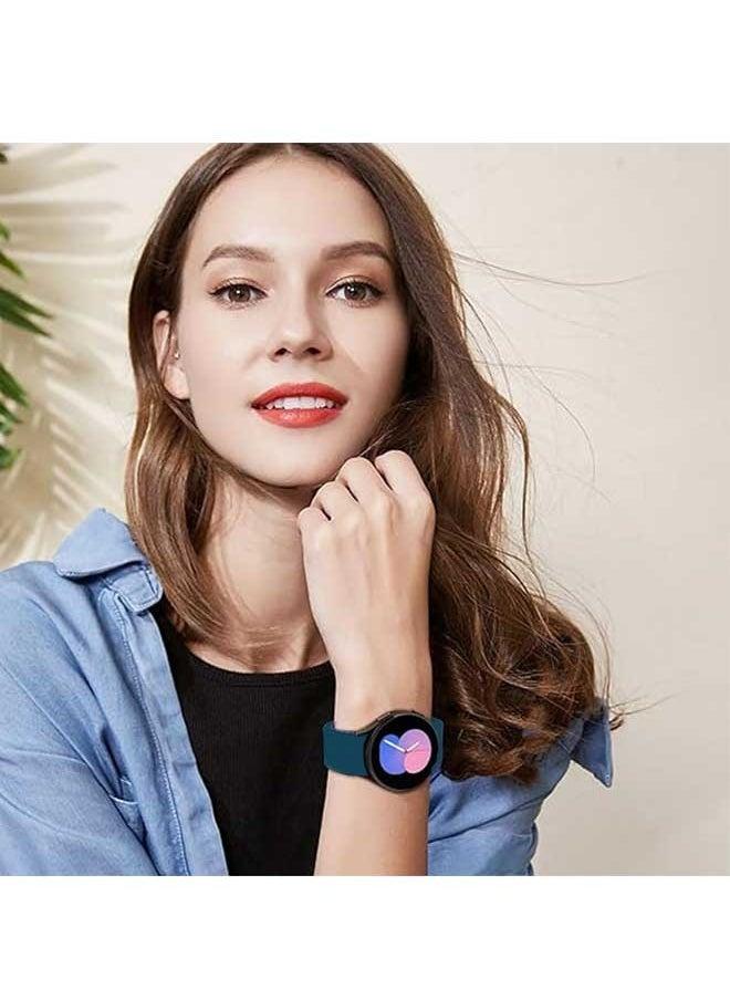 Ocean - Silicone Sport Strap for Samsung Galaxy Active 2, 22 mm Watch Bands Compatible for Samsung Galaxy Watch Active 2, Dark Blue - Image 1