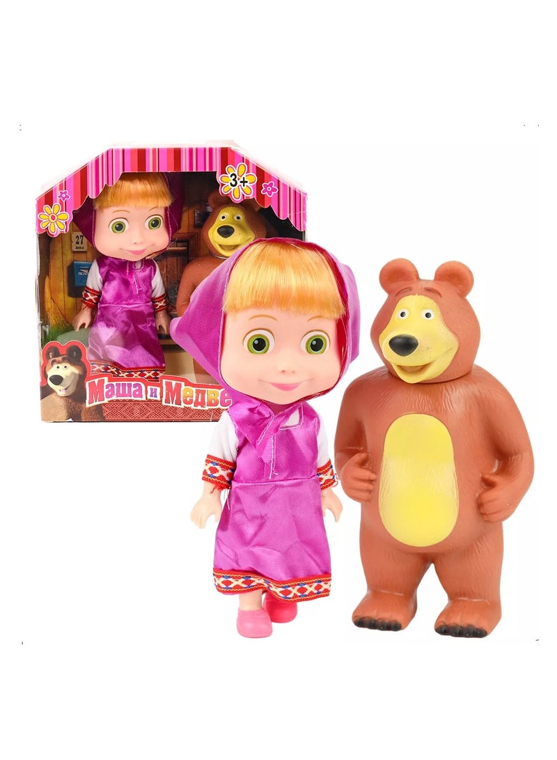 Masha And The Bear Adorable Girls' Toy, Masha And The Bear Doll - Image 1