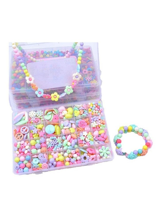SYGA Beads for Kids Crafts Children's Jewelry Making Kit DIY Bracelets Necklace Hairband and Rings Craft Kits Birthday for 4, 5, 6, 7-Year-Old Little Girls-Multicolor (DIYBeadsSet-1) - Image 1