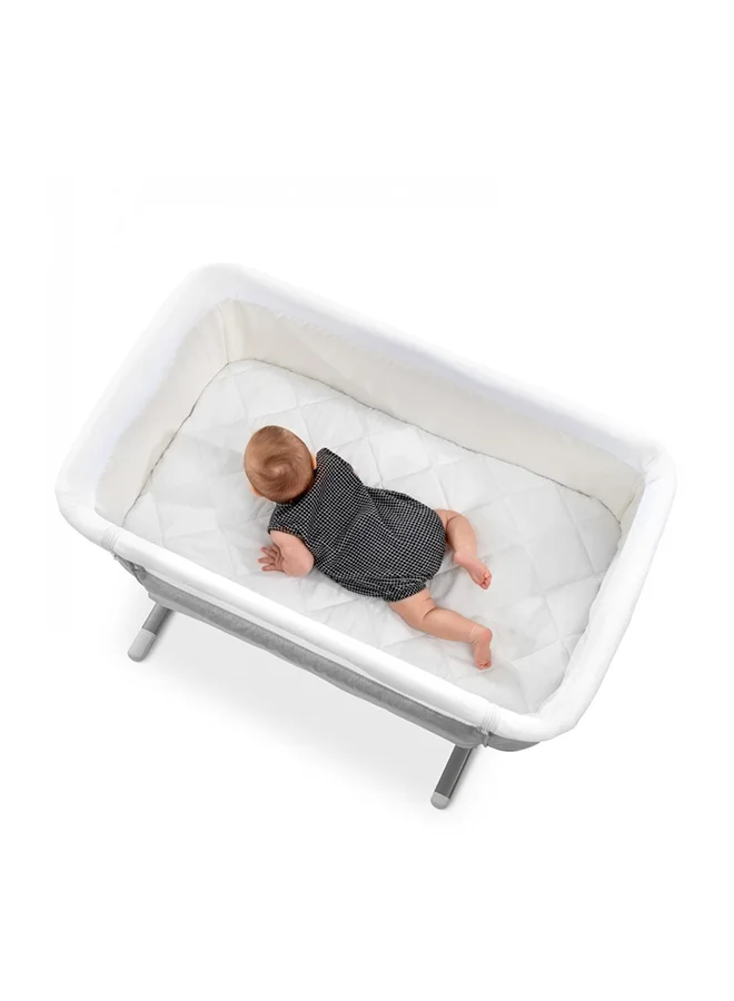 هوك Fitted Sheet 80 X 50 Cm Bed Me, Baby Cot Fitted Sheet, Breathable, Temperature Regulating, Soft Quilted - White