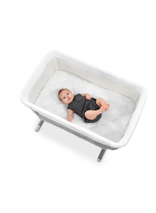 هوك Fitted Sheet 80 X 50 Cm Bed Me, Baby Cot Fitted Sheet, Breathable, Temperature Regulating, Soft Quilted - White