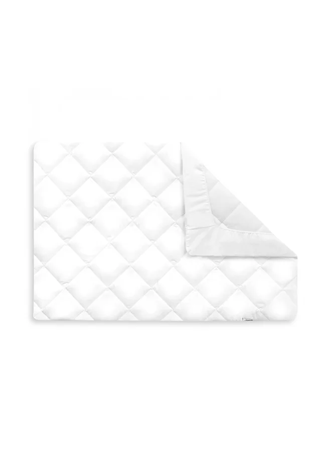 هوك Fitted Sheet 80 X 50 Cm Bed Me, Baby Cot Fitted Sheet, Breathable, Temperature Regulating, Soft Quilted - White