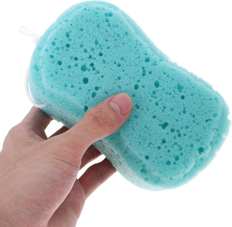 Creative Body Scrubber Shower Sponge 5pcs Mixed Colors with Hanging Rope Exfoliating Bath Sponge for Home and Travel Bathing Accessories Random Style Random Color - Image 4