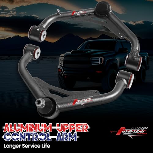 Autoptzxd 2-4" Lift Front Upper Control Arms for 2000-2010 Chevy Silverado 2500HD 3500HD, Adjustable Tubular Suspension Arms Compatible with GMC Sierra 2000-2010/ Hummer H2 2003-2009, 2Pcs - Image 2