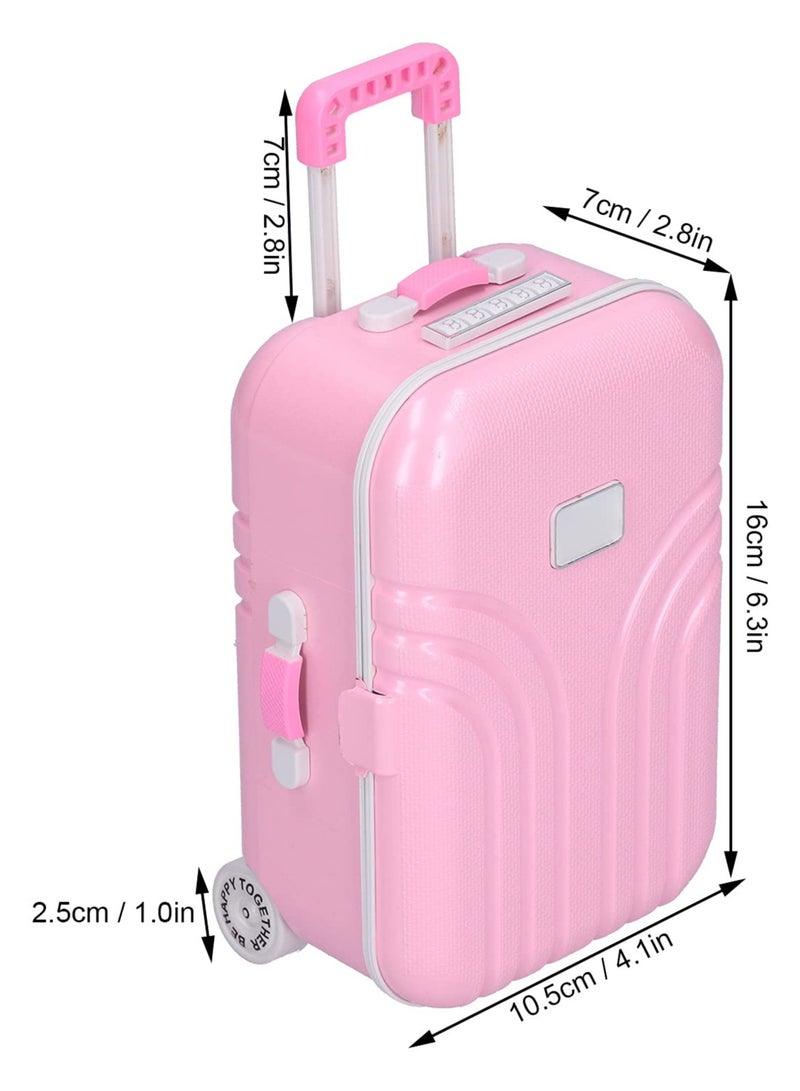 Excefore Girl's Musical Jewelry Storage Box, Suitcase Music Box with Dancing Girl, Music Box for Little Girls Daughter Granddaughter, Birthday Anniversary, Pink Mini Suitcase Model (Pink) - Image 4
