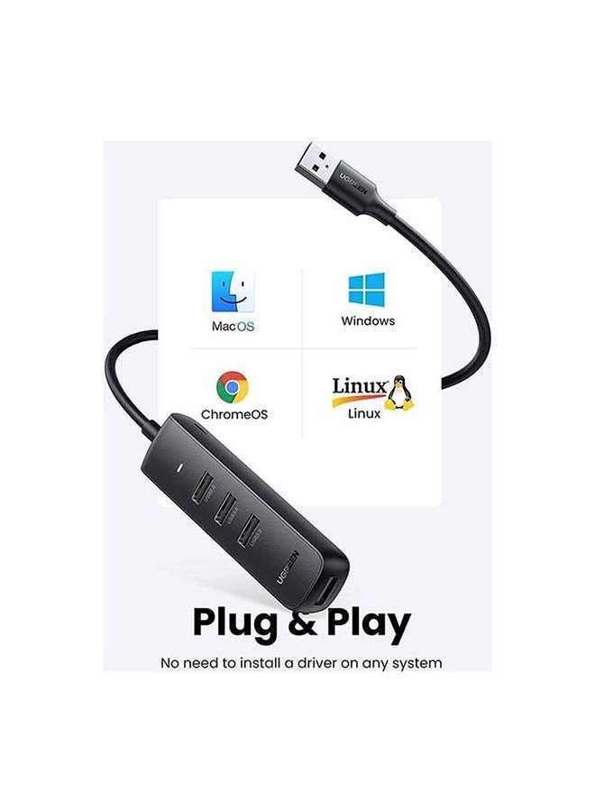 يو جرين يوجرين محور USB 3.0 ومحول 4 منافذ USB 3.0 والفاصل USB و المحور تمديد وموسع بيانات عالي السرعة 5Gbps متوافق مع سيرفس برو و ماك بوك و Mac ميني و iMac و Dell XPS - Image 3