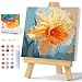 Offito Framed Paint by Numbers Kit for Adults Beginners Kids Ages 812 Flowers Acrylic Easy Paint by Number with Frame Watercolor Paint by Number Kits on Canvas Framed 10 10 Inch without Easel - Image 2