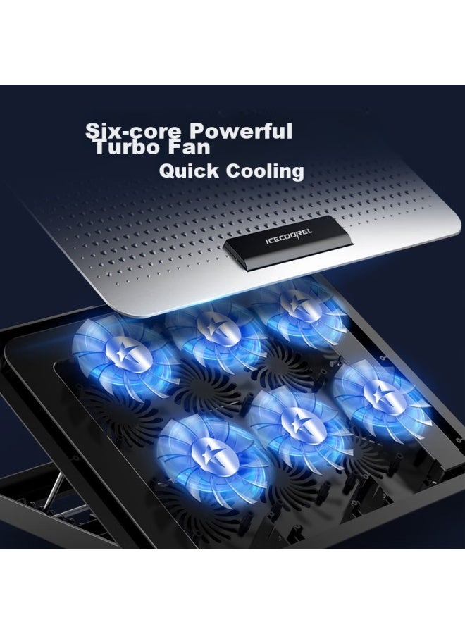 ICE COOREL Kuorui Bingzun D19 Laptop Cooling Pad, Aluminum Alloy Stand, Computer Desk Riser, Adjustable Speed Exhaust Fan Cooling Plate, Compatible With Huawei And Lenovo - Image 5