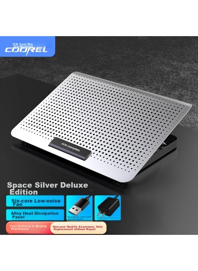 ICE COOREL Kuorui Bingzun D19 Laptop Cooling Pad, Aluminum Alloy Stand, Computer Desk Riser, Adjustable Speed Exhaust Fan Cooling Plate, Compatible With Huawei And Lenovo - Image 2