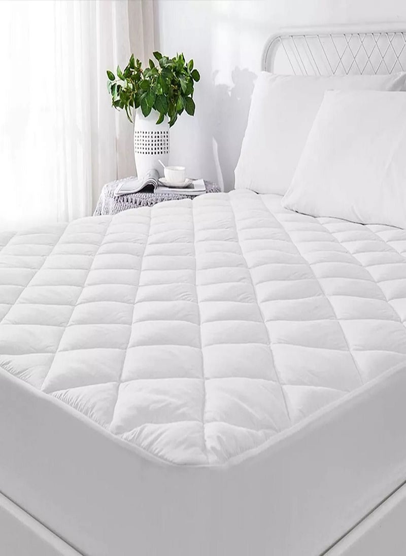 Blueberry Mattress Protector Cover Extra Deep Quilted Bed Topper Pad 160X200+25cm - Image 1
