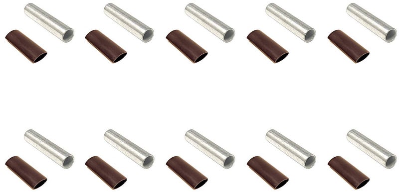 WindyNation 10 pcs 1/0 AWG 1/0 Gauge Butt Splice Connector Pure Copper Tin Coated Marine Grade Uninsulated - by WindyNation - Image 5