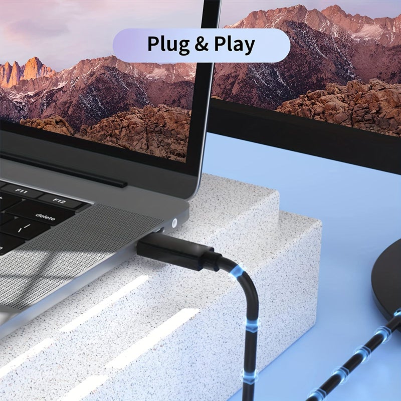 USB-C to VGA Cable 180cm Black for Monitors Laptops Projectors - Image 4