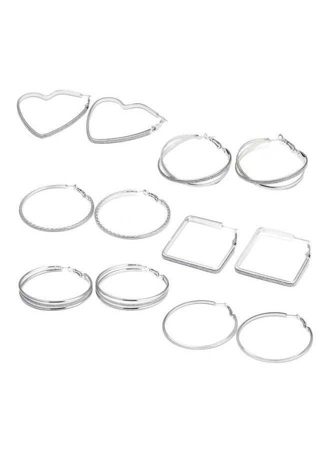 NIBEMINENT - Pair Of 6 Hoop Earrings - Image 1