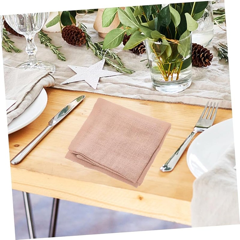 مناديل العشاء المربعة من الفانيلا القطنية الكاكي للمطاعم وحفلات الزفاف - Image 5