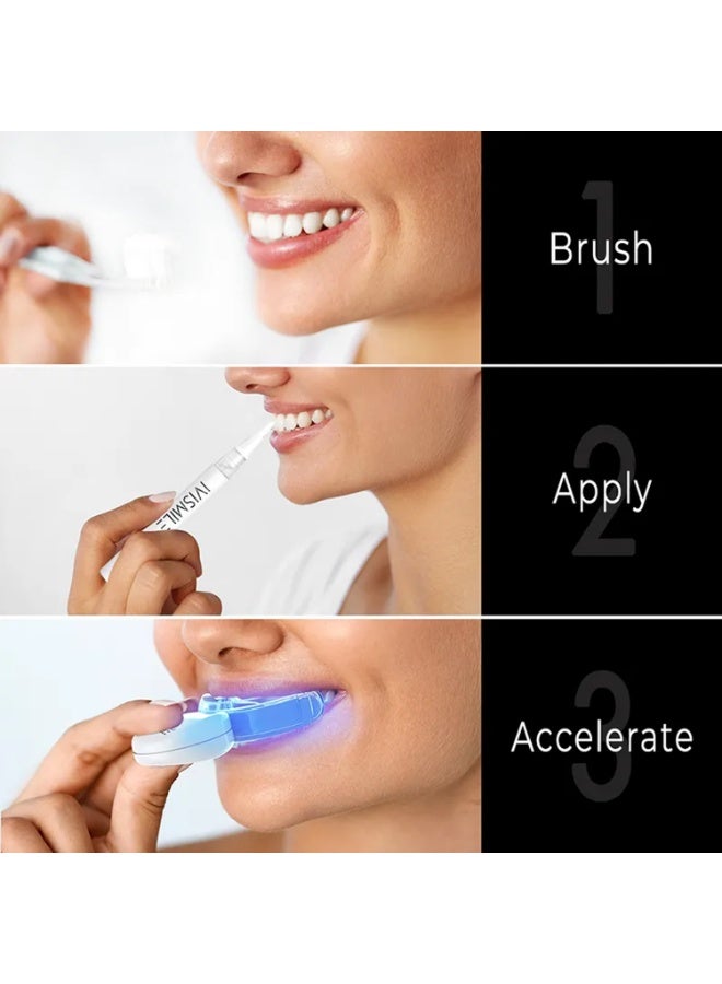 IVISMILE Wireless Teeth Whitening Kit with Dual LED Light, Professional At-Home Teeth Whitening System with Gel Pens, Mouth Tray, Timer & Rechargeable Design for Fast Stain Removal - Image 4