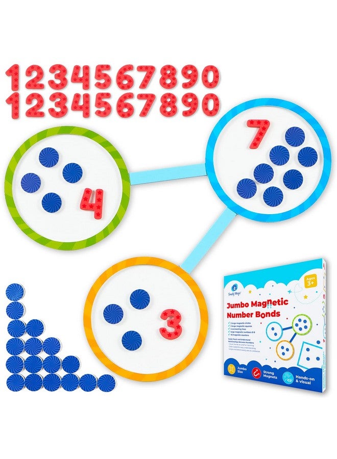Simply magic 75 PCS Magnetic Number Bonds Set - Magnetic Numbers for Whiteboard, Number Bonds Game, Number Line Magnets, Math Aids Accessories Supplies for Classroom, Kindergarten Math Manipulatives - Simply Magic - Image 1