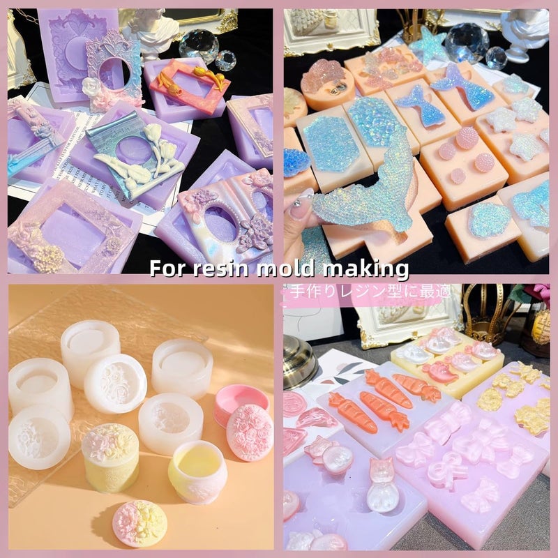 SANAAA Condition adaptive build Liquid Silicone Rubber Moulds for Casting, 1:1 Mixing Ratio 10A for Resin, Candle Moulds, DIY (640 g) Carefully engineered build - Image 3