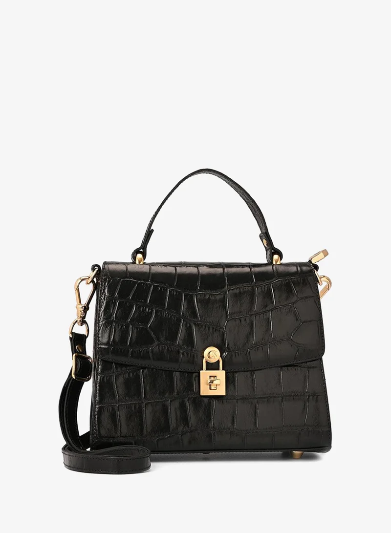 Carmen Steffens Classic Black Croco Bag