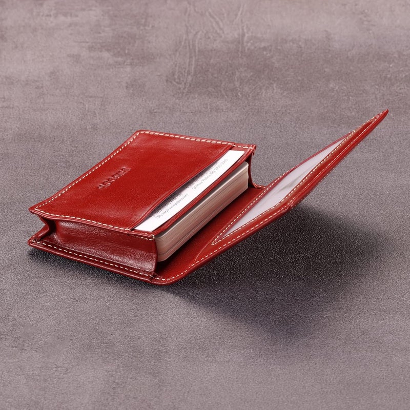 HISCOW Leather Business Card Case Holder for Men & Women, Italian Calfskin - Image 4
