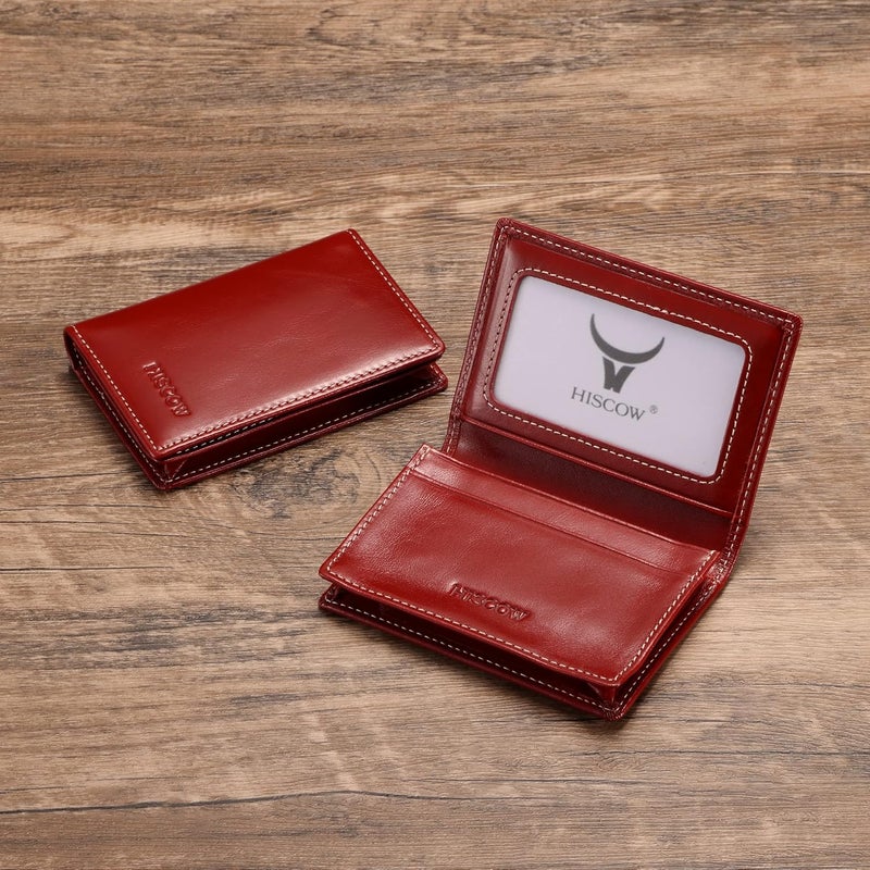 HISCOW Leather Business Card Case Holder for Men & Women, Italian Calfskin - Image 2