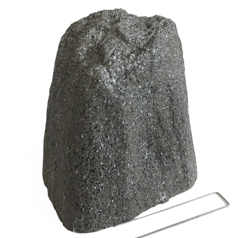 Aytupotin Outdoor Fake Rock Cover, Fiberglass Faux Stone for Landscaping,H:12.1"xL:11.7"xW:9.2", Decorative Well Pump & Gas Meter Cover, Grey Resin Rock Design - Image 1