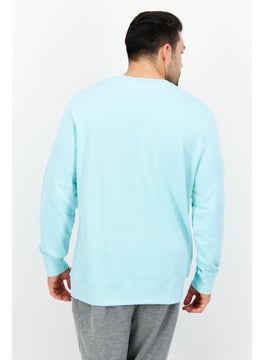 Levi's Men Crew Neck Graphic Long Sleeve Sweatshirt, Light Turqoiuse  - Image 3