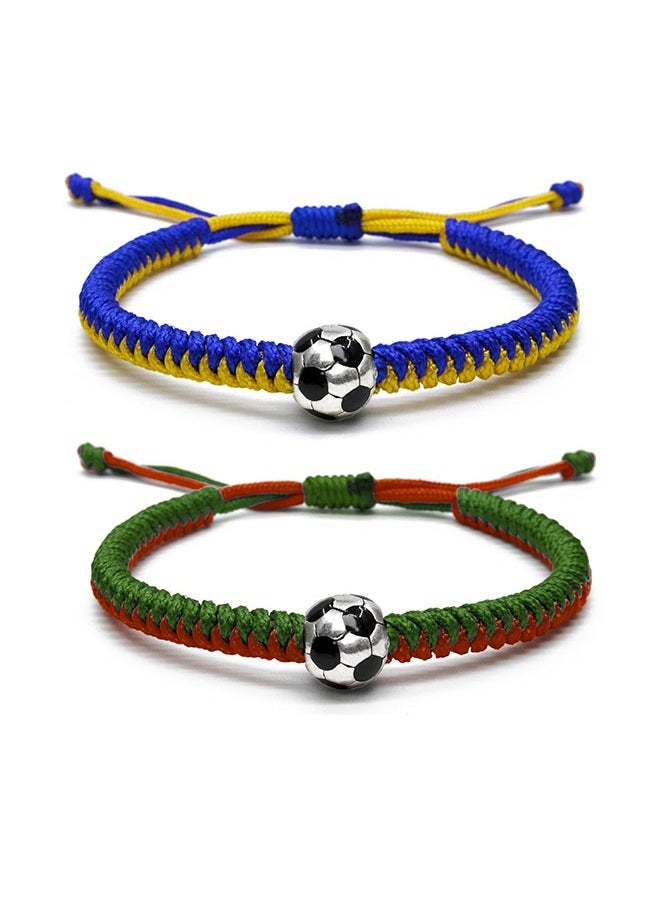 Muyixin - 2-Piece Soccer Beads Braided Bracelet Set for Men Women and Kids - Image 1