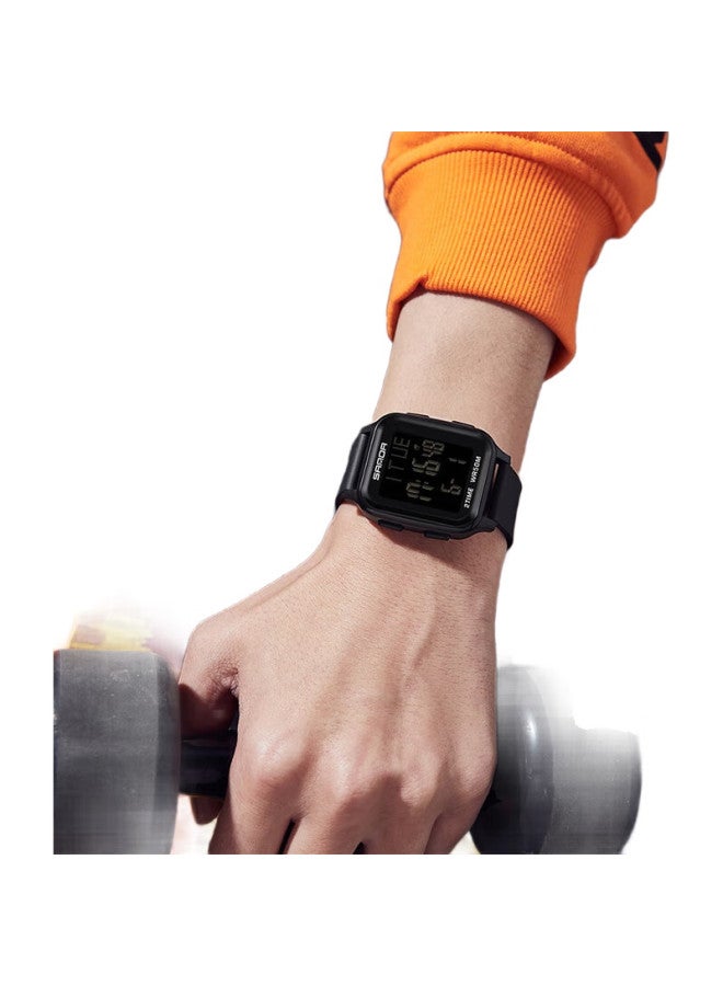 Sanda Men'S Student Waterproof Luminous Large Digital Timer Watch For Middle School, High School, Children And Teenagers, Electronic Watch 6211 Black - Image 1