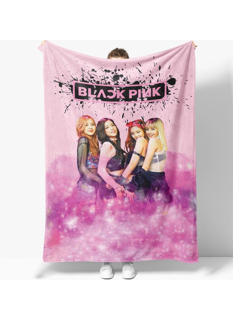 Black Pink Patterned Digital Printed Polar Tv Blanket - pzsku/Z1DDF1B4412649C450B96Z/45/_/1731147598/007b5ad3-bbe4-4b35-a6f2-9575952aab2b