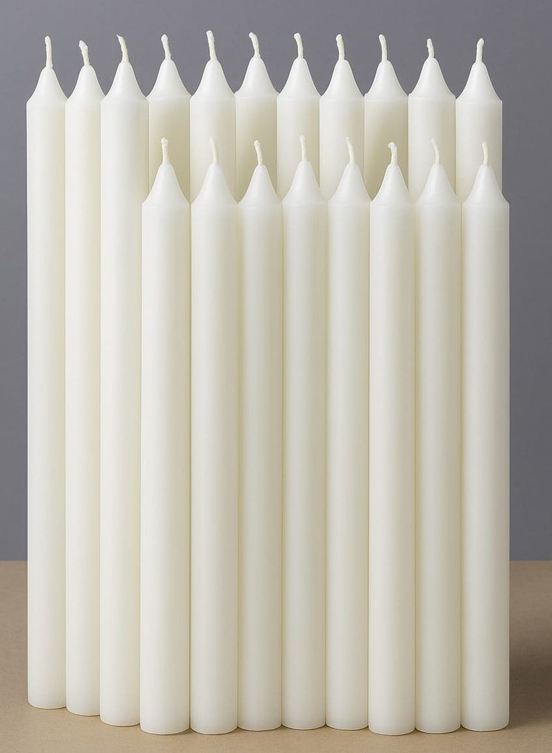 Scented Candles Household stick candles White Set of 20 Pieces - Image 1