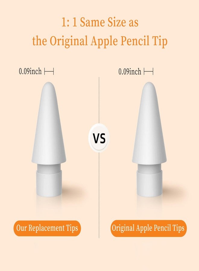 Abiarst Replacement Tips Compatible with Apple Pencil 1st/2nd Gen, Pencil Nibs for iPad Pro Pencil 2/1 Gen (6-Pack) - Image 4