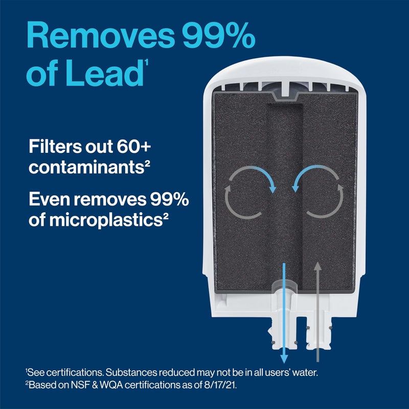 Brita Replacement Water Filter for Faucet Mount, Removes 99% of Lead, Sink Filtration System, Chrome, 3 Count - Image 2