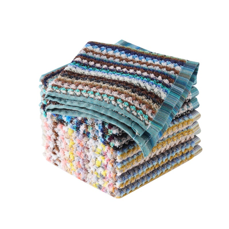 Oeleky Kitchen Dishcloths for Washing Dishes, Ultra Absorbent Dish Rags, Cotton Cleaning Cloths Pack of 8, 12x12 Inches - Image 1
