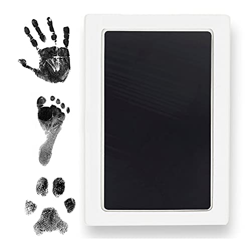 Tiny Gifts Large Clean Touch Ink Pad for Baby Handprints and Footprints – Inkless Infant Hand & Foot Stamp – Safe for Babies, Doesn’t Touch Skin – Perfect Family Memory or Gift, Black Print Kit by Tiny Gifts - Image 1