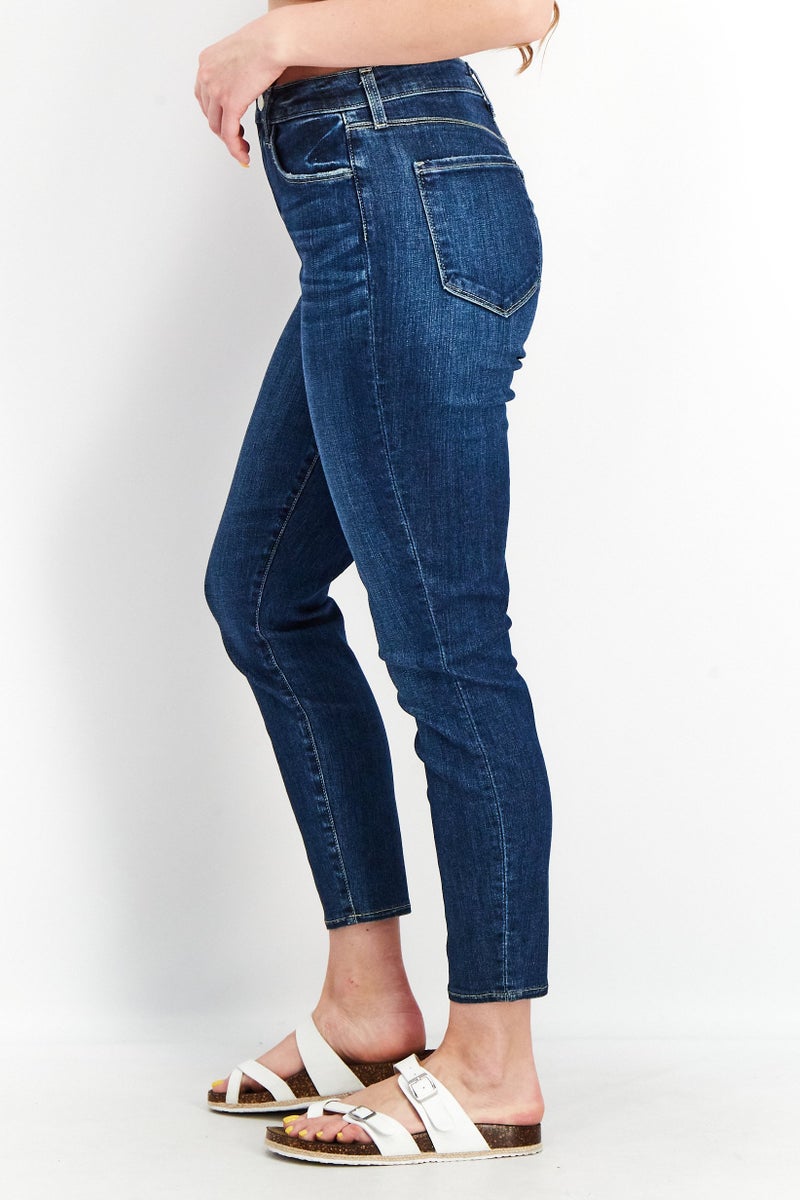 L'agence Women Skinny Fit Washed Non-Stretchable Jeans, Blue - Image 3