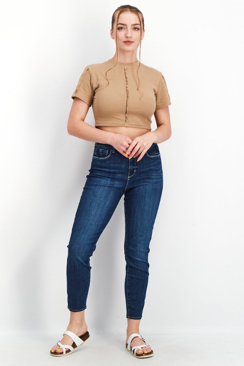L'agence Women Skinny Fit Washed Non-Stretchable Jeans, Blue - Image 2