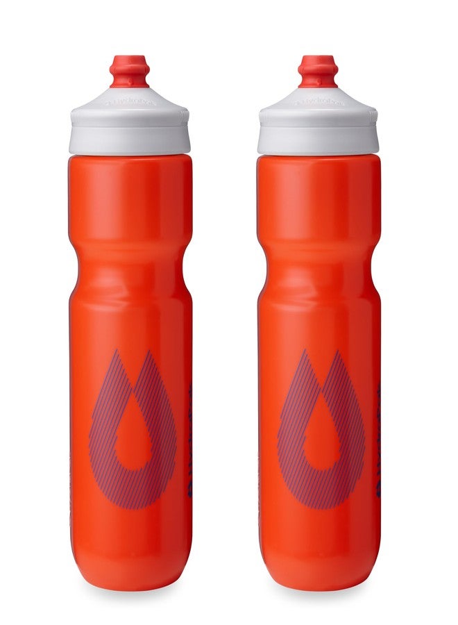 هيدراباك زجاجة HydraPak/Polar - زجاجة مياه خفيفة الوزن للدراجات من Breakaway Surge، عبوة من قطعتين - زجاجة ضغط عالية التدفق لركوب الدراجات والرياضة (برتقالي، 740 مل / 25 أونصة) - Image 1