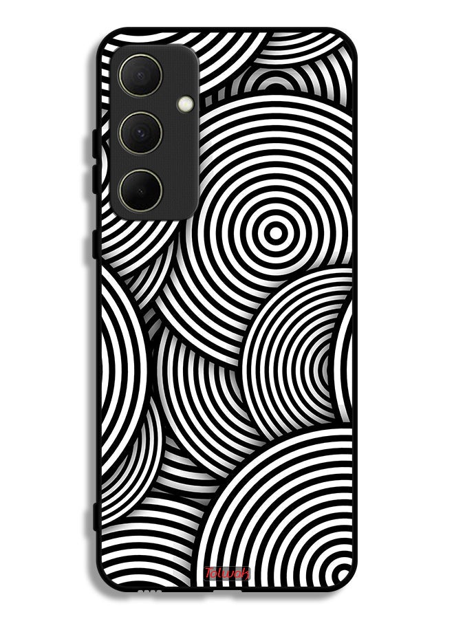 Tolwak Samsung Galaxy A35 5G Protective Case Cover Circles Illusion Pattern - Image 1