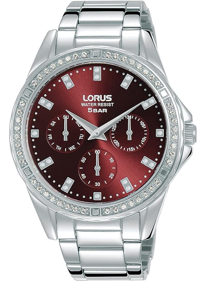 لوراس ساعة كوارتز تناظرية للنساء مع سوار من الفولاذ المقاوم للصدأ Rp639Dx9 - Image 1