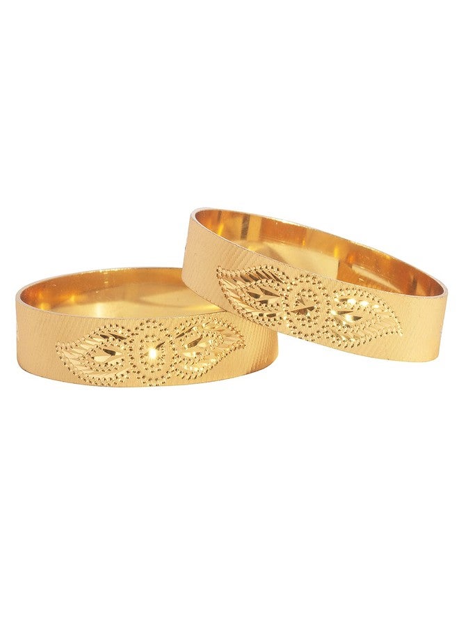 Bodha Traditional Indian Gold Plated Traditional Designer Bangles for Women SJ_3360_2.4 (Brass, 2.4) - Image 1