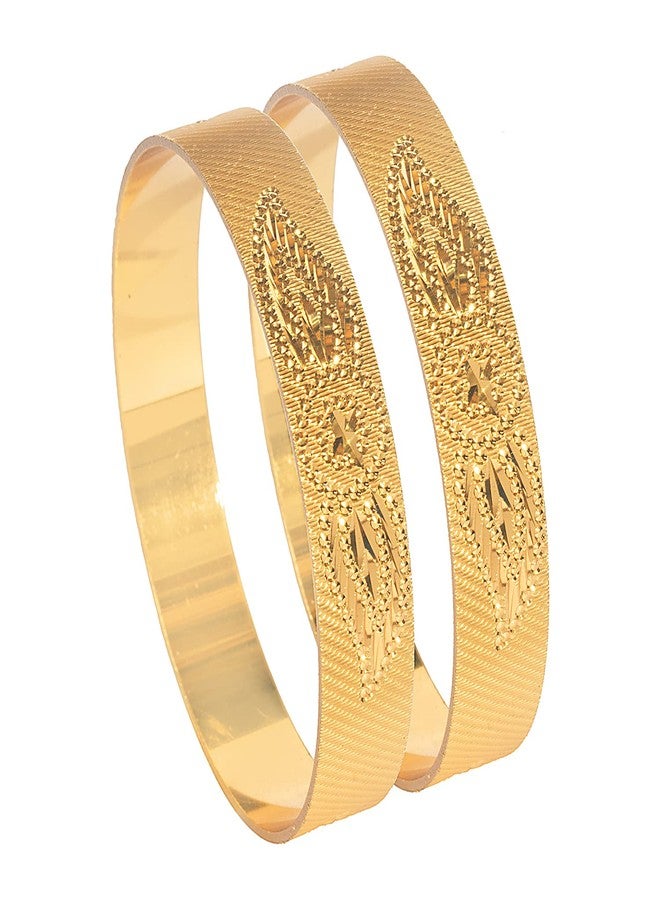 Bodha Traditional Indian Gold Plated Traditional Designer Bangles for Women SJ_3360_2.4 (Brass, 2.4) - Image 3