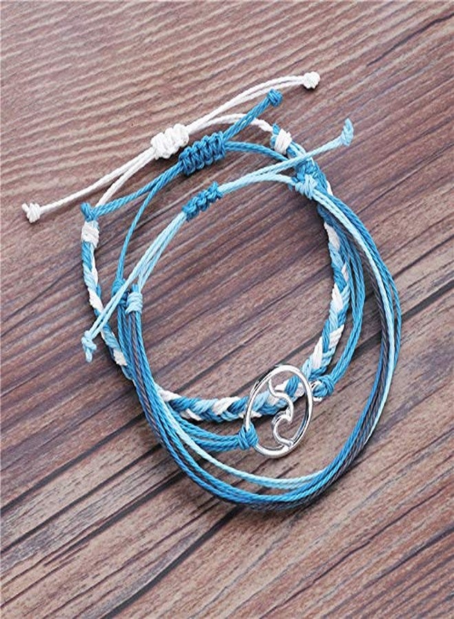 Softones VSCO String Wave Bracelets for Women Handmade Colorful Waterproof Adjustable Braided Beach Bracelet Set for Women - Image 4