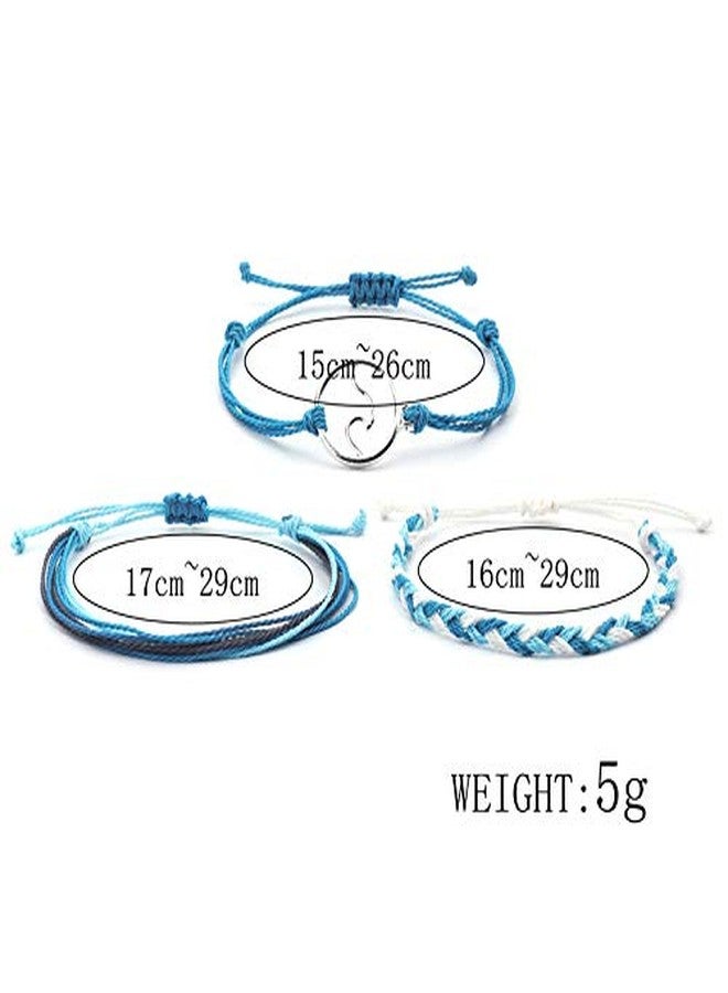 Softones VSCO String Wave Bracelets for Women Handmade Colorful Waterproof Adjustable Braided Beach Bracelet Set for Women - Image 5
