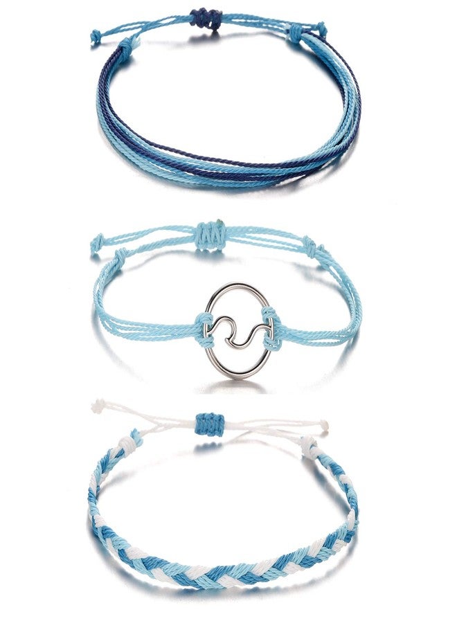 Softones VSCO String Wave Bracelets for Women Handmade Colorful Waterproof Adjustable Braided Beach Bracelet Set for Women - Image 1