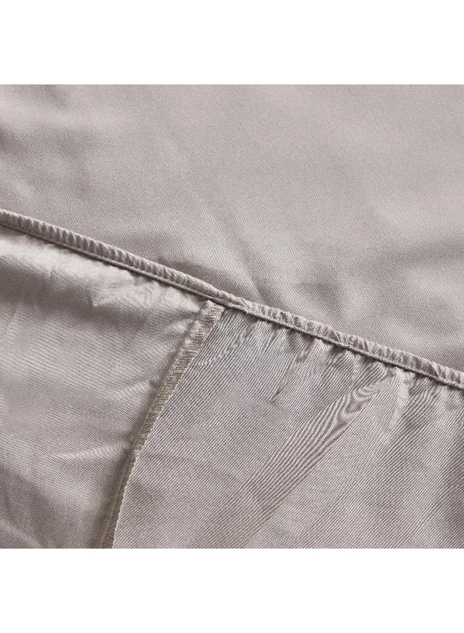 Home Box Derby Solid Microfiber Double Fitted Sheet - 140x200+25 cm